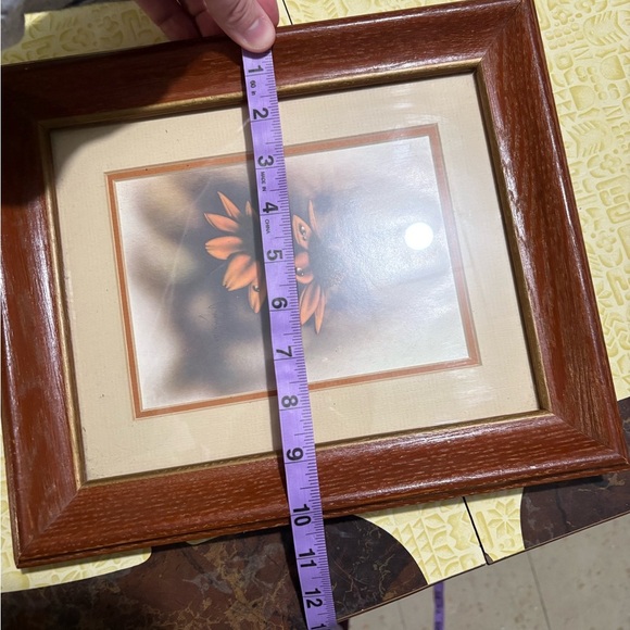 Vintage Wooden Frame with Floral Art - Picture 5 of 5